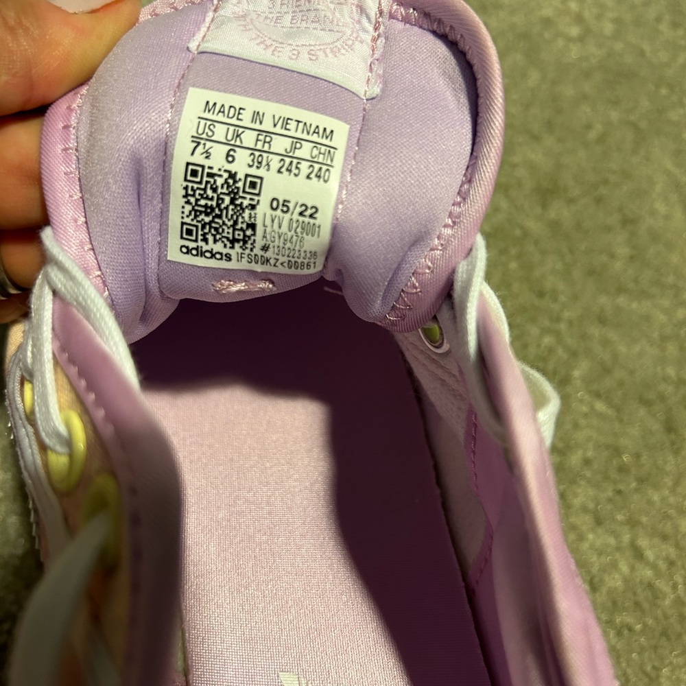 ADIDAS LAVENDER NIZZA PLATFORM SNEAKER SIZE 7.5 - Picture 5 of 5